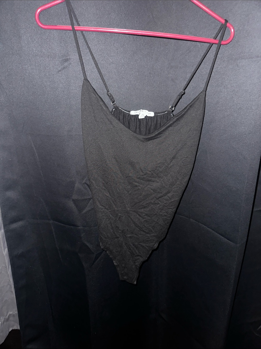 Celebrity Pink Black Scoop Neck Bodysuit